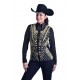 Carly Hand Embroidered Gold Rhinestone Show Vest - V209999